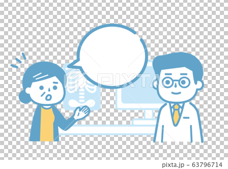 Consultation of a grandmother and a doctor Consultation of a grandmother and a doctor 63796714