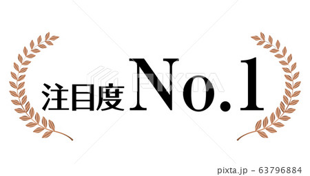銅色の月桂冠のアイコン・注目度No.1｜月桂冠・月桂樹のフレーム・飾り罫・オーナメント（ワイド） 63796884