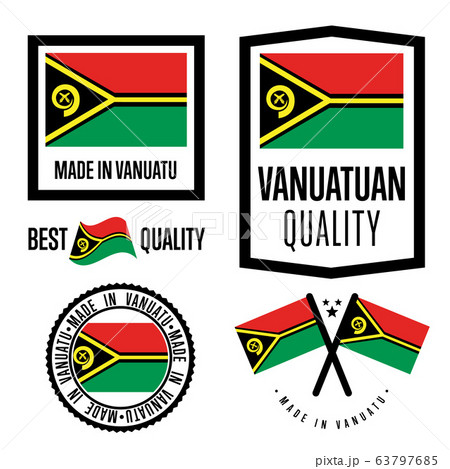 Vanuatu quality label set for goods Vanuatu quality label set for goods 63797685