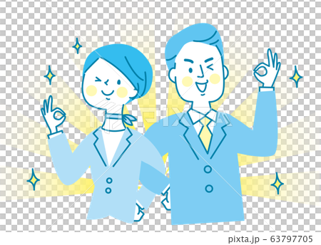 Good friends, young men and women, arms, suits 63797705