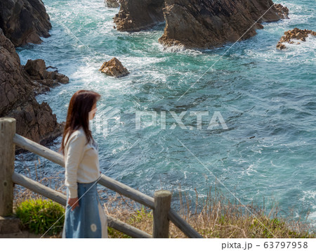 鳥取県の絶景ジオパーク 千貫松島 美しい浦富海岸 山陰海岸国立公園 世界ジオパーク 鳥取県の絶景ジオパーク 千貫松島 美しい浦富海岸 山陰海岸国立公園 世界ジオパーク 63797958