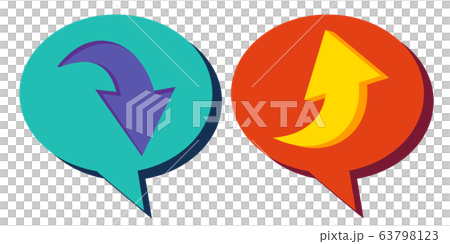 Descend rise sign set icon 63798123