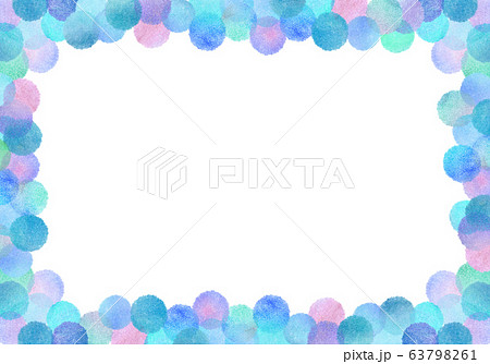パステルで描いた水玉のフレームのイラスト素材 [63798261] - PIXTA
