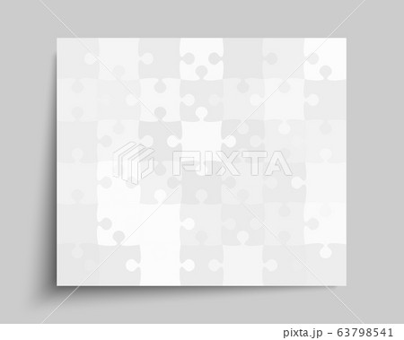 Vector background grey piece puzzle frame jigsaw 63798541