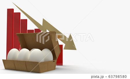 The eggs in paper box and chart on white background 3d rendering for food content. The eggs in paper box and chart on white background 3d rendering for food content. 63798580