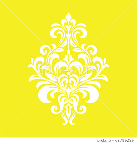 Damask graphic ornament. Floral design element. 63799259