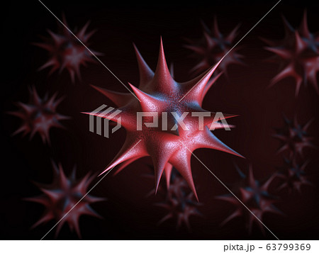 Abstract bacteria, virus cell, Corona virus disease, Covid-19 virus concept. 3D Rendering 63799369