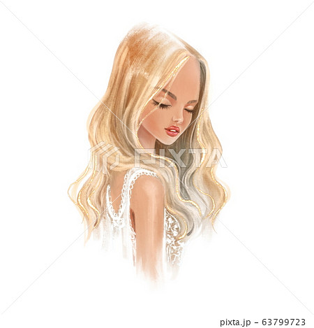 Beautiful blonde girl - Stock Illustration [63799723] - PIXTA