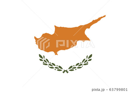 National Cyprus flag, official colors and proportion correctly.  63799801