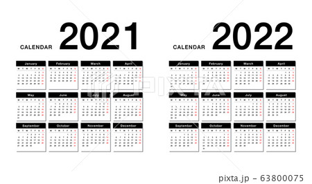 Colorful Year 2021 and Year 2022 calendar Colorful Year 2021 and Year 2022 calendar 63800075