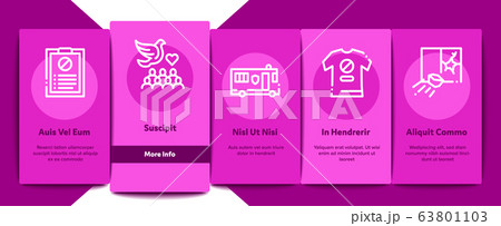 Protest And Strike Onboarding Elements Icons Set Vector Protest And Strike Onboarding Elements Icons Set Vector 63801103