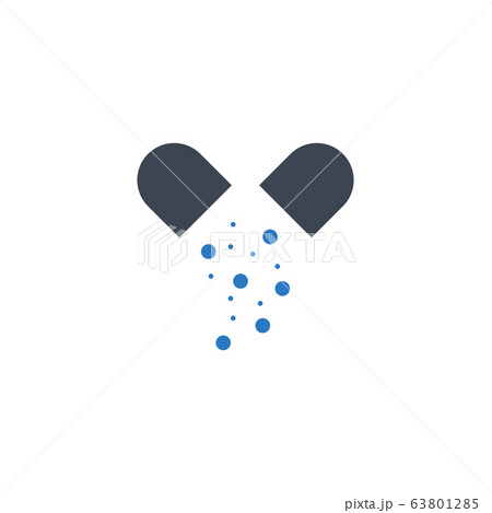 Capsule related vector glyph icon. 63801285