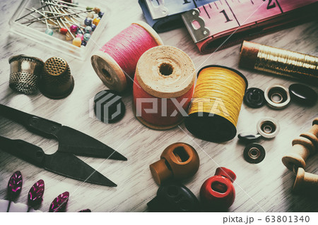 The concept of sewing accessories The concept of sewing accessories 63801340