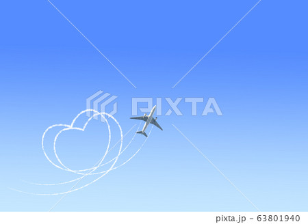 Aircraft draw a heart in the sky 63801940