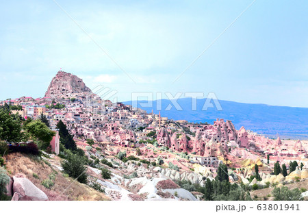Carved houses in rock, Pigeon Valley, Uchisar, Carved houses in rock, Pigeon Valley, Uchisar, 63801941