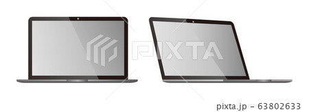 pc laptop vector isolated blank screen 63802633