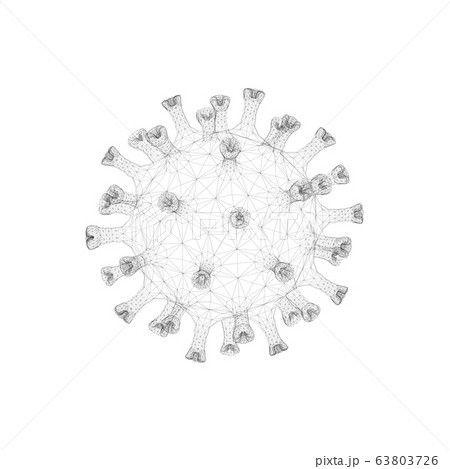 3d medical template of corona virus isolated on white background. Covid 19, coronavirus infection. Virus concept vector illustration. 63803726