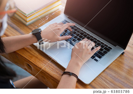 Junior high school girl do homework 63803786