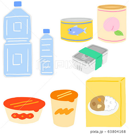 非常食 保存食のイラスト素材 非常食 保存食のイラスト素材