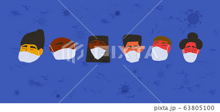 Coronavirus 2019 icon People in medical face mask Coronavirus 2019 icon People in medical face mask 63805100
