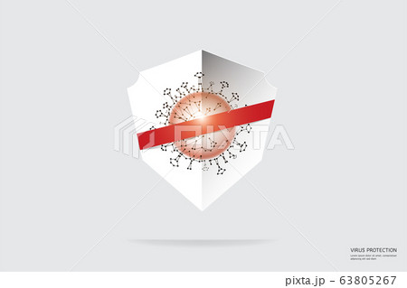 The particles, geometric art line and dot of virus The particles, geometric art line and dot of virus 63805267