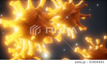 Bacteria virus or germs microorganism cells under 63806883