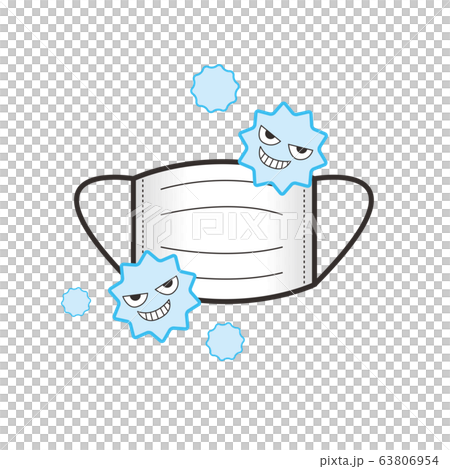 用於預防新的冠狀病毒感染的面具圖標矢量材料 63806954