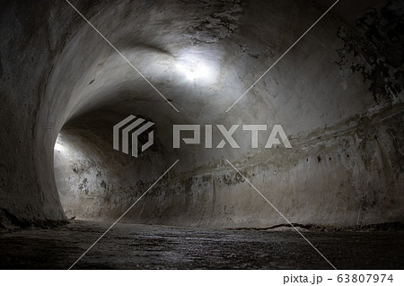 Dark Tunnel round shape faintly enlightened with Dark Tunnel round shape faintly enlightened with 63807974