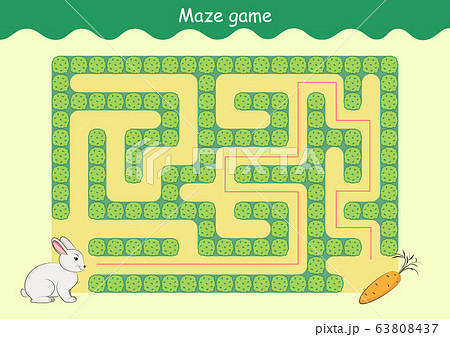 Rabbit and Carrot Maze educational game for Rabbit and Carrot Maze educational game for 63808437