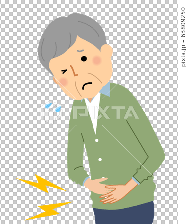 老人stomachache 63809250