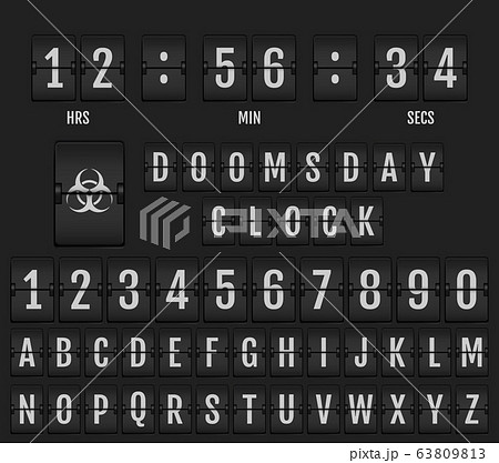 Mechanical Scoreboard Alphabet. Coronavirus Doomsday Alphabet. Mechanical Scoreboard Alphabet. Coronavirus Doomsday Alphabet. 63809813