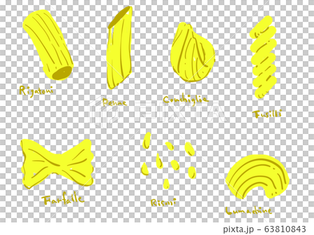イタリア食材　手描き　ショートパスタ　 63810843