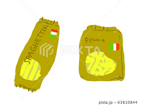イタリア食材　手描き　袋入りパスタ　 63810844
