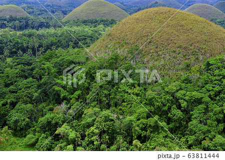 フィリピン チョコレートヒルズの写真素材 63811444 Pixta