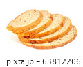 White soft fresh bread on a white background 63812206