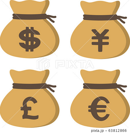 通貨記号付き巾着袋 63812866
