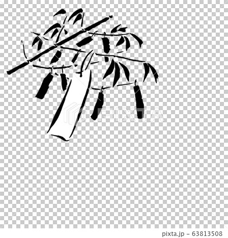 Tanabata bamboo decoration (hand-painted ink) 63813508