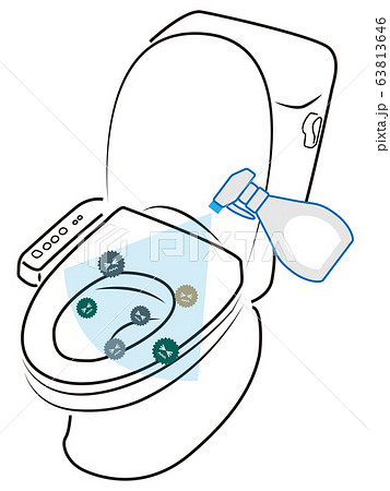 トイレ 除菌のイラスト素材