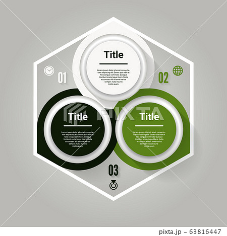 Vector circle infographic. Template for diagram, graph, presentation and chart. Business concept with three options, parts, steps or processes. Abstract background Vector circle infographic. Template for diagram, graph, presentation and chart. Business concept with three options, parts, steps or processes. Abstract background 63816447
