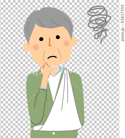 シニア男性　三角巾 63817355