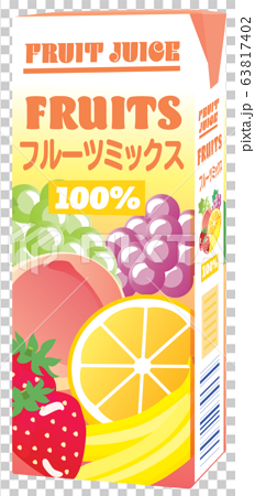 フルーツジュースの0mlのパックのイラスト素材