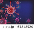Microscopic view of cells coronavirus or COVID-19 with copy space. concept health and medical 63818520