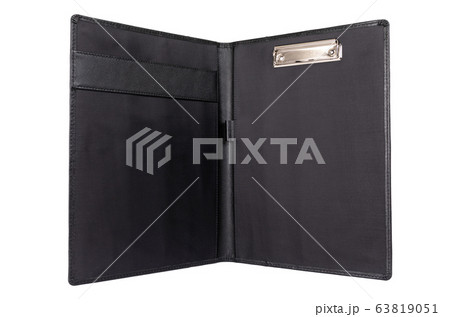 black folder for documents on a white background 63819051