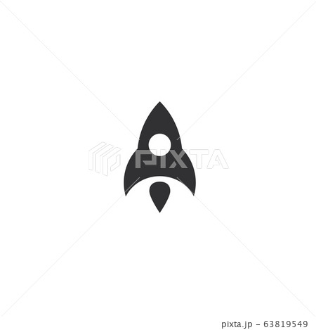Rocket flying up icon. Black ship launch. Innovation product logo. Business aspiration strategy vector illustration on white background. Rocket flying up icon. Black ship launch. Innovation product logo. Business aspiration strategy vector illustration on white background. 63819549