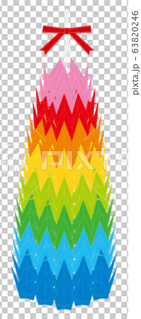 千羽鶴のベクターイラスト 63820246