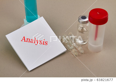 Test tubes and vials for analysis and research. 63821677