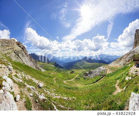 Traveling to beautiful Alps in summer 63822928