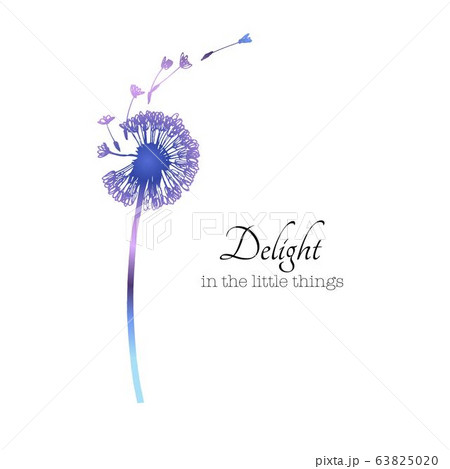 Dandelion bloweing with flying seeds. Floral spring card. Minimal simple design. Vector botanical Dandelion bloweing with flying seeds. Floral spring card. Minimal simple design. Vector botanical 63825020