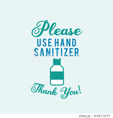 Please use hand sanitizer illustration concept coronavirus Covid-19. Corona virus from Wuhan China. Stock vector 63827875