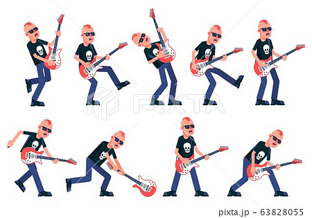 Rock guitarist from a punk band 63828055